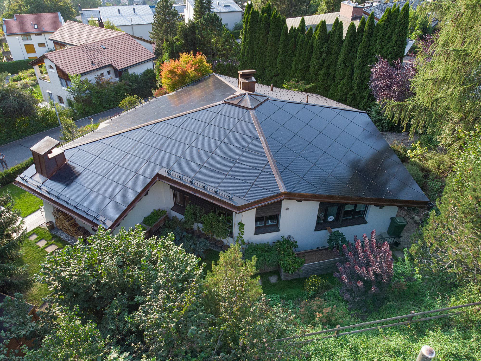 Photovoltaikanlage auf einem Einfamilienhaus